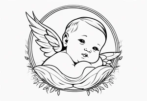 baby angel tattoo idea