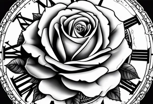 eine Taschenuhr mit einer Rose tattoo idea