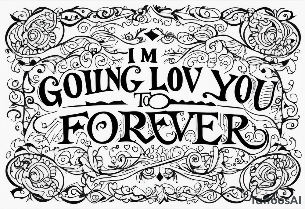 I’m going to love you forever tattoo idea