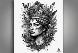 Arma na cabeça, quando atira, a cabeça ecplode em borboletas tattoo idea