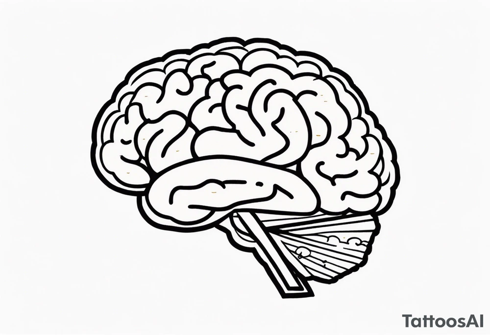 depressed brain tattoo idea