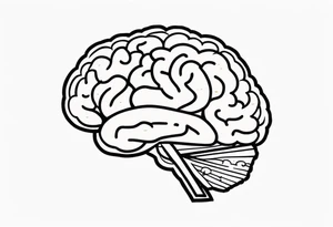 depressed brain tattoo idea