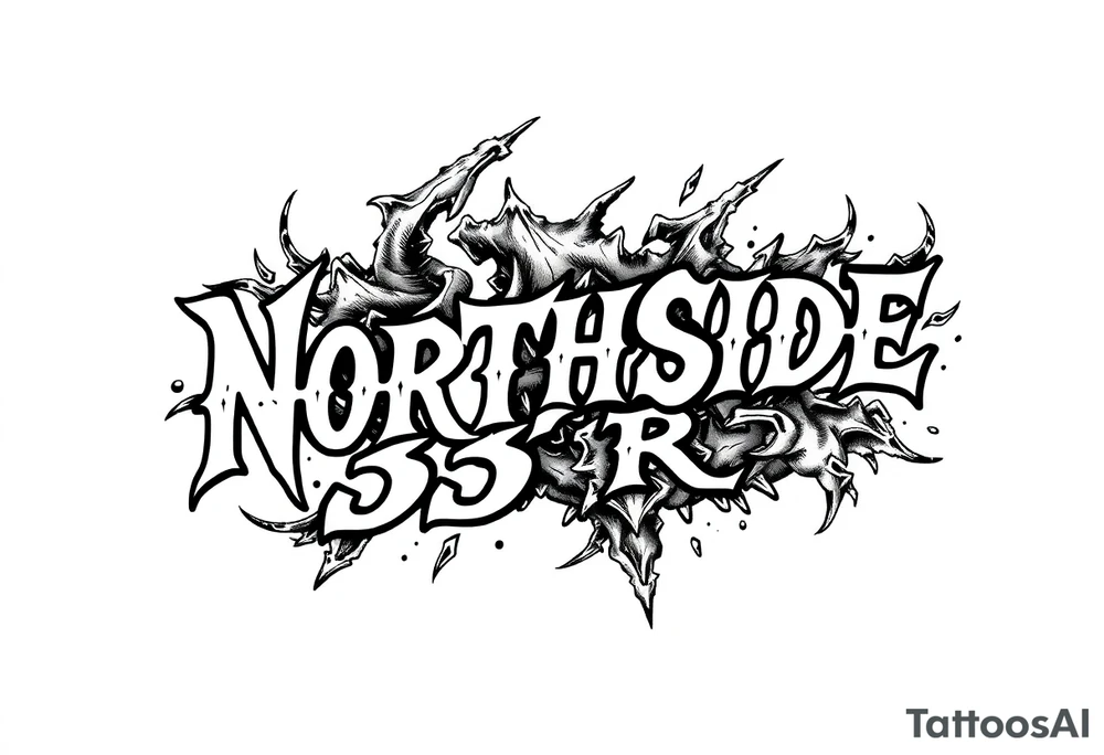 “NORTHSIDE” “33RD” tattoo idea