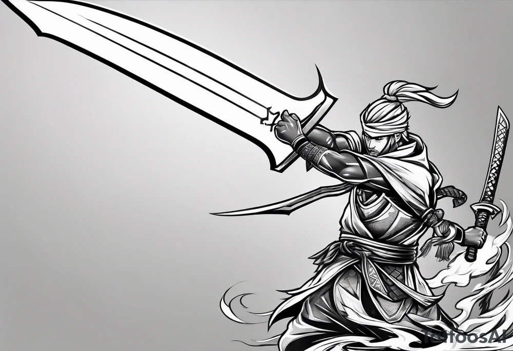ninja kunai tattoo idea