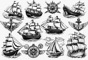 ships tattoo idea