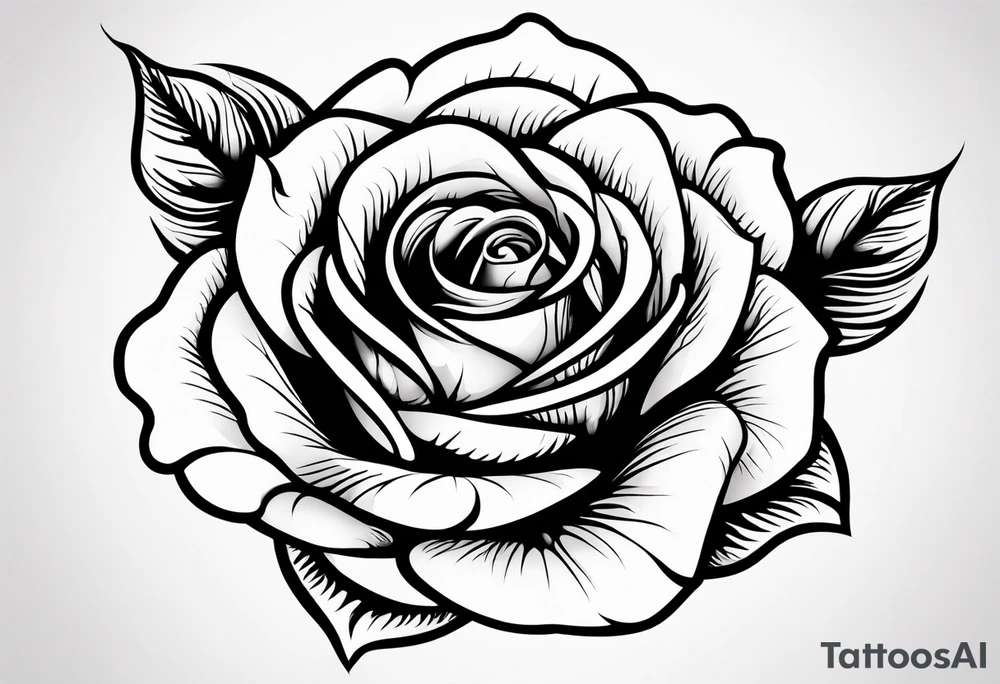 rose with fire tattoo idea