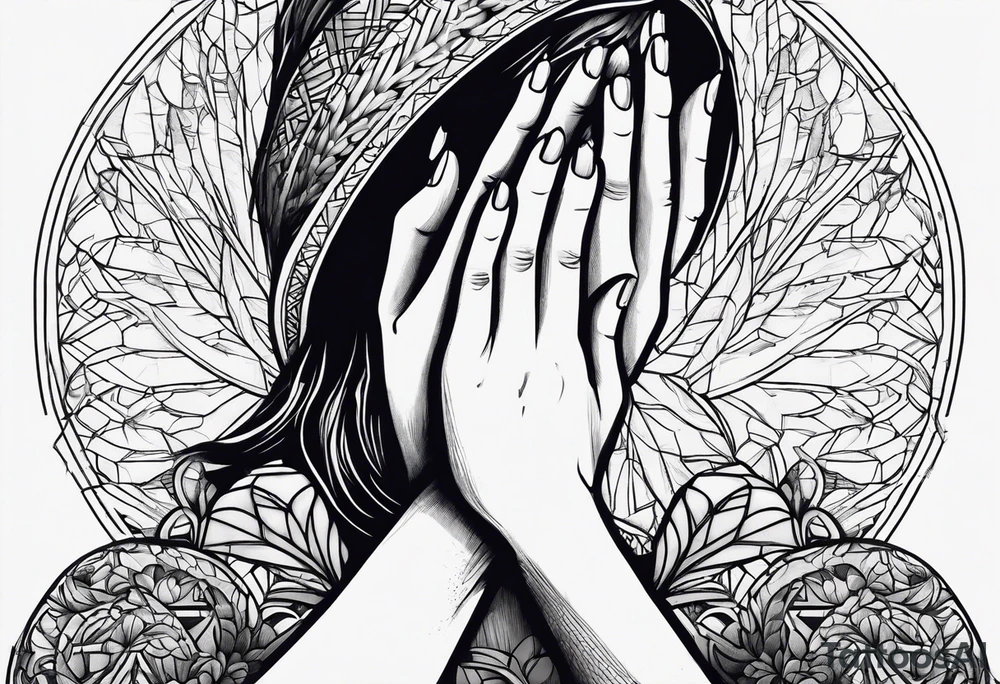 praying hands tattoo idea