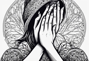 praying hands tattoo idea