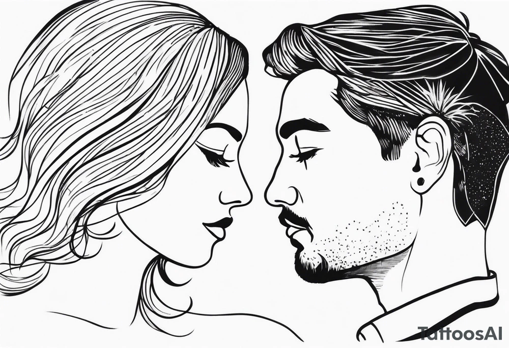 minimalist  tattoo for couples tattoo idea