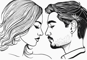 minimalist  tattoo for couples tattoo idea