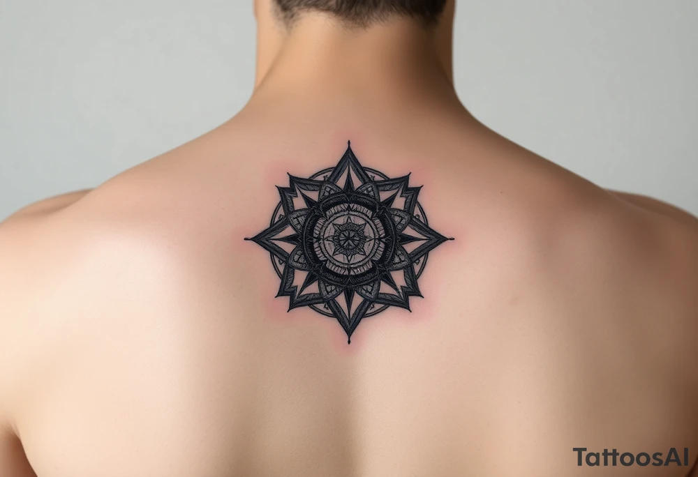 celestial galaxy with the scales of time tattoo idea