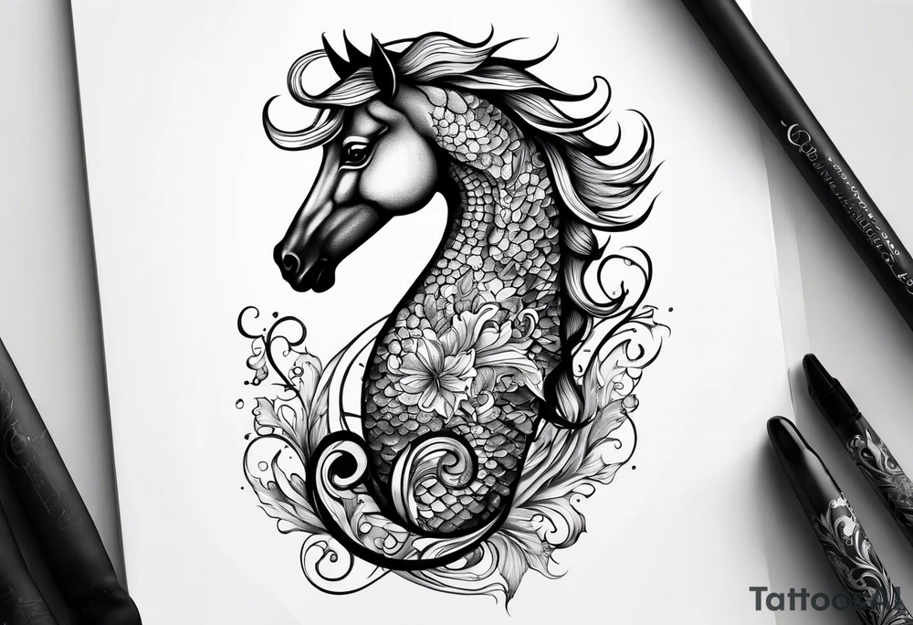 sea horse tattoo idea