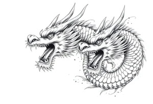 roaring dragons tattoo idea