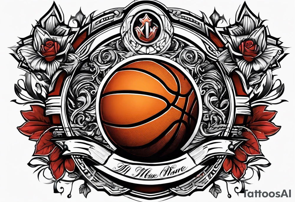 detroit city , basketball with 23 and virgo symbol tattoo idea