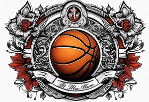 detroit city , basketball with 23 and virgo symbol tattoo idea