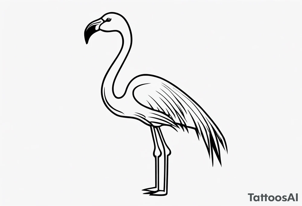 cute flamingo tattoo idea