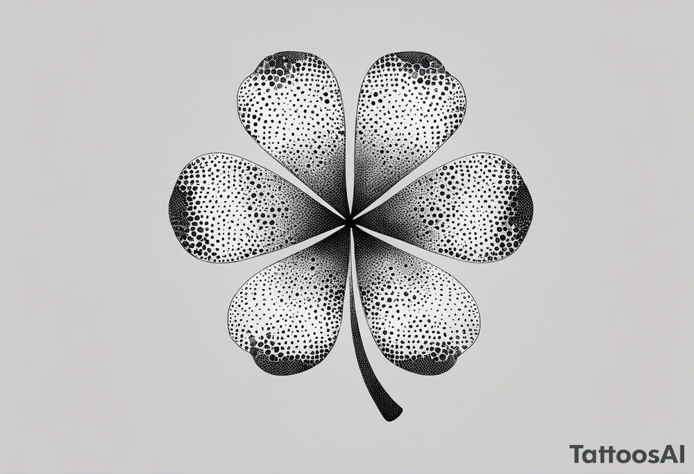 fine line three leaf clover tattoo idea