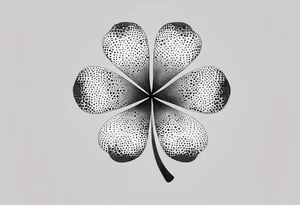 fine line three leaf clover tattoo idea