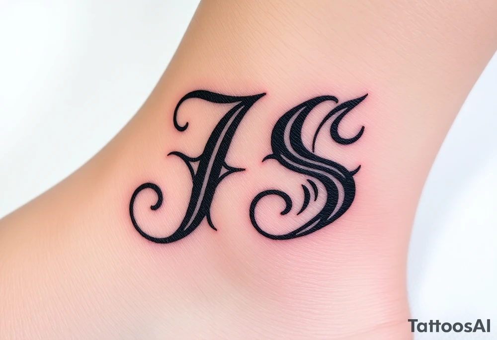 J and s letters tattoo idea