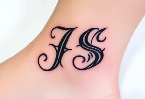J and s letters tattoo idea