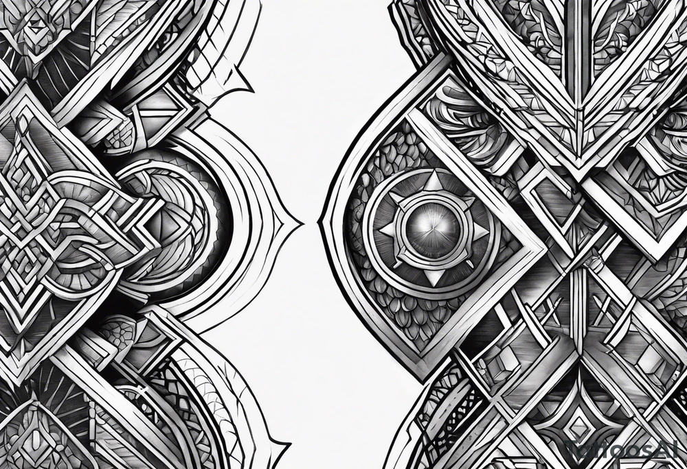 scale armor tattoo idea