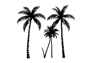 Palm trees, silhouette,  florida tattoo idea