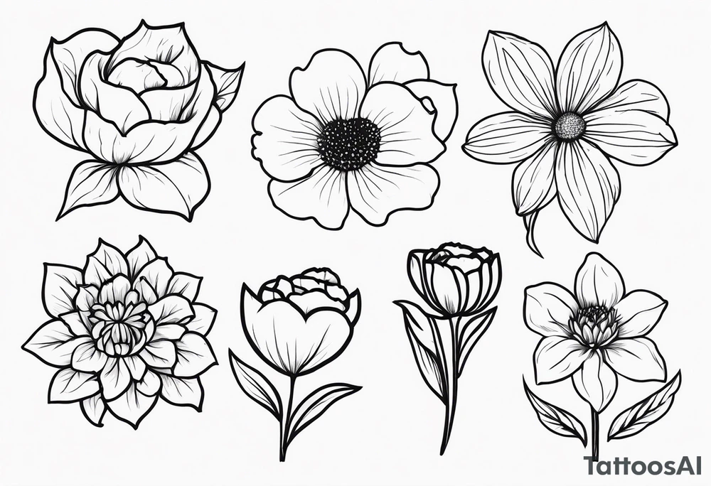 birth flowers september, october, november and may tattoo idea birth flowers september, october, november and may tattoo idea