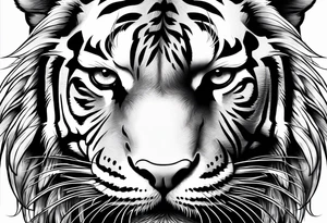tiger vertical tattoo idea