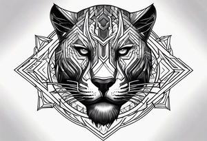Black panther hell tattoo idea