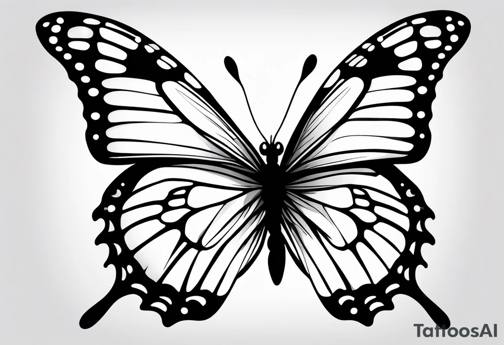 Butterfly not girly tattoo idea