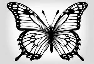 Butterfly not girly tattoo idea