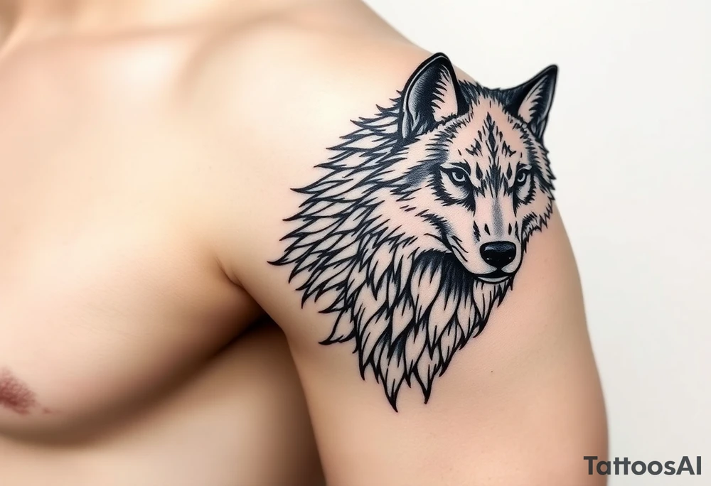 Wolf tattoo idea