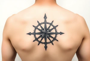 Compass rose tattoo idea