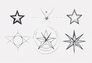 3 stages of a star tattoo idea