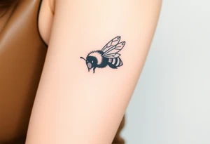 pilot bumble bee flying an airplane tattoo idea