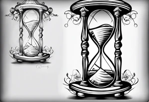 Hour glass about life tattoo idea