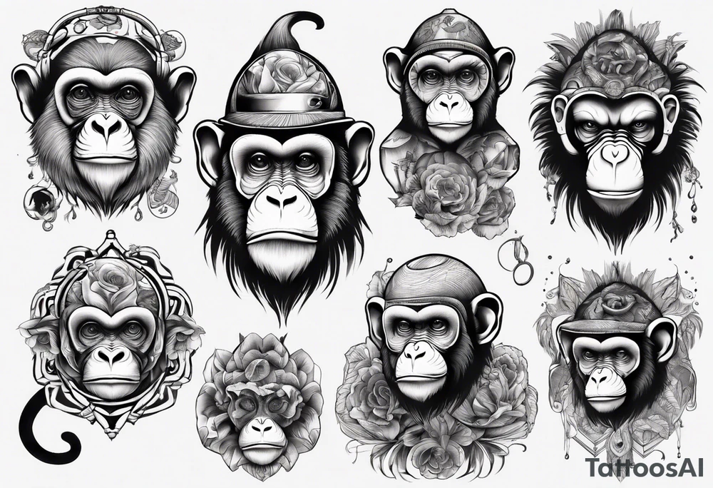Monkey tattoo idea