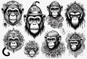 Monkey tattoo idea