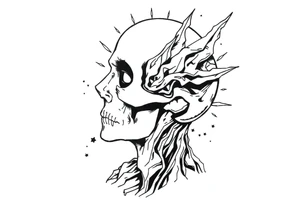 lost in thoughts but not much detail tattoo idea