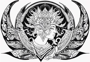 Hermes tattoo black work tattoo idea