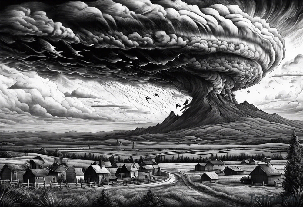 Tornado storm tattoo idea