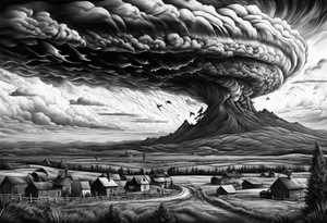 Tornado storm tattoo idea