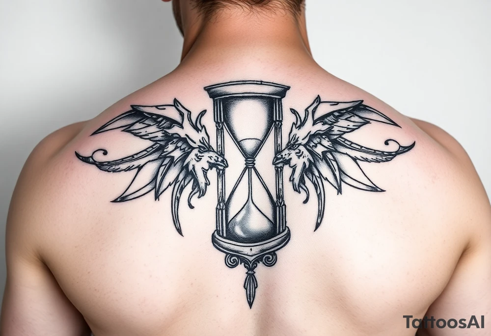 Knight and hourglass tattoo idea