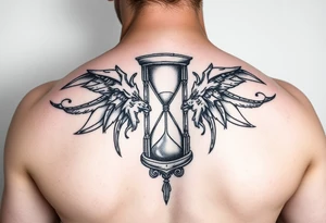 Knight and hourglass tattoo idea