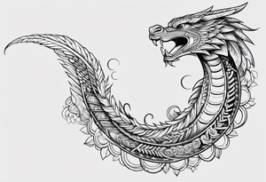 quetzalcoatl snake full body arm sleeve tattoo idea