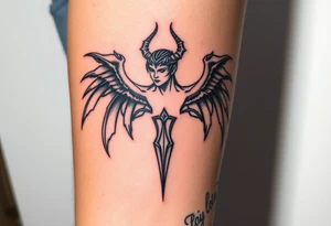 Lucifer as an angel beautiful tattoo idea