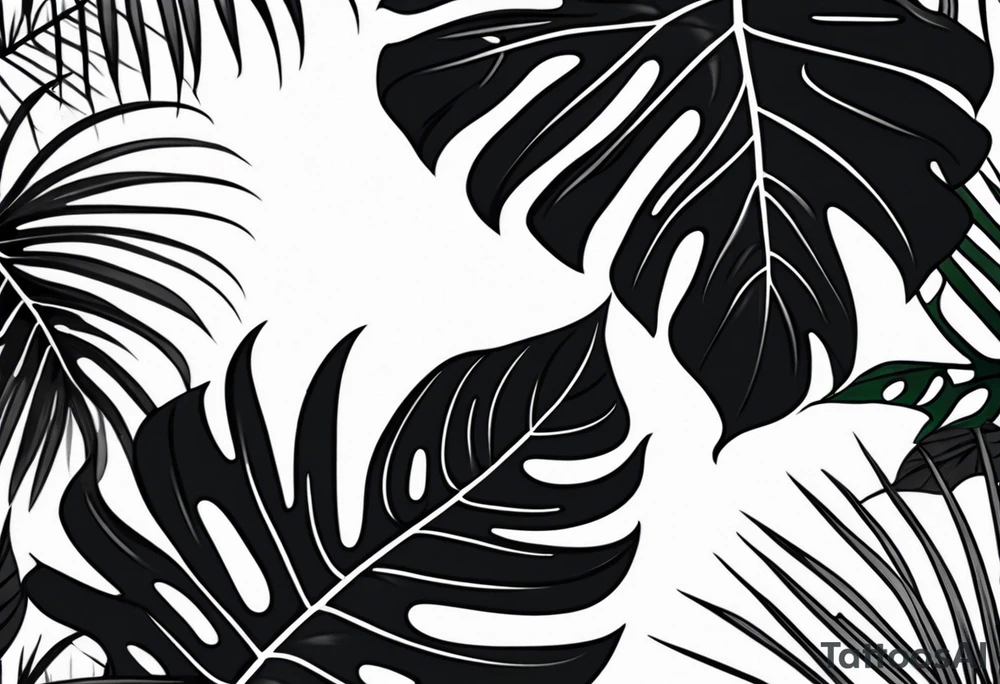 Monstera tattoo idea