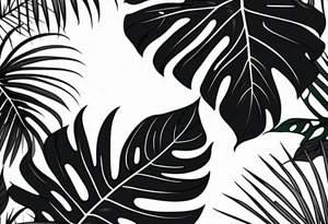 Monstera tattoo idea