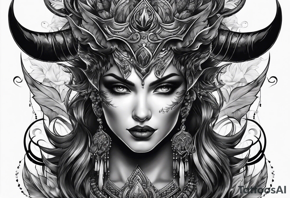 Devil on the shoulder tattoo idea