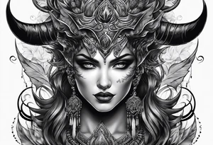 Devil on the shoulder tattoo idea